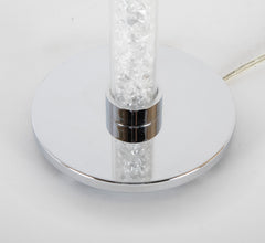 Custom Crystal & Chrome Lamps with Dramatic Chrome & Crystal Shades