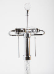 Custom Crystal & Chrome Lamps with Dramatic Chrome & Crystal Shades