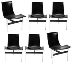 Set of Six T Dining Chairs Designed by Katavolos & Littell & Kelley
