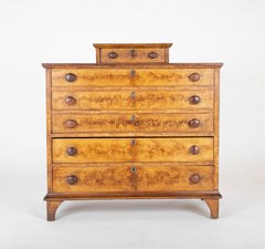 American Lift-Top Blanket Chest in Pine with Yellow & Brown Grained Finish