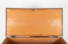 American Lift-Top Blanket Chest in Pine with Yellow & Brown Grained Finish