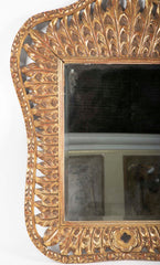 Signed Jansen Carved Gilt Feather Fantasy Mirror