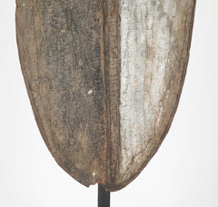 Western Mongo Shield from The Democratic Republic of Congo on Bronze Stand