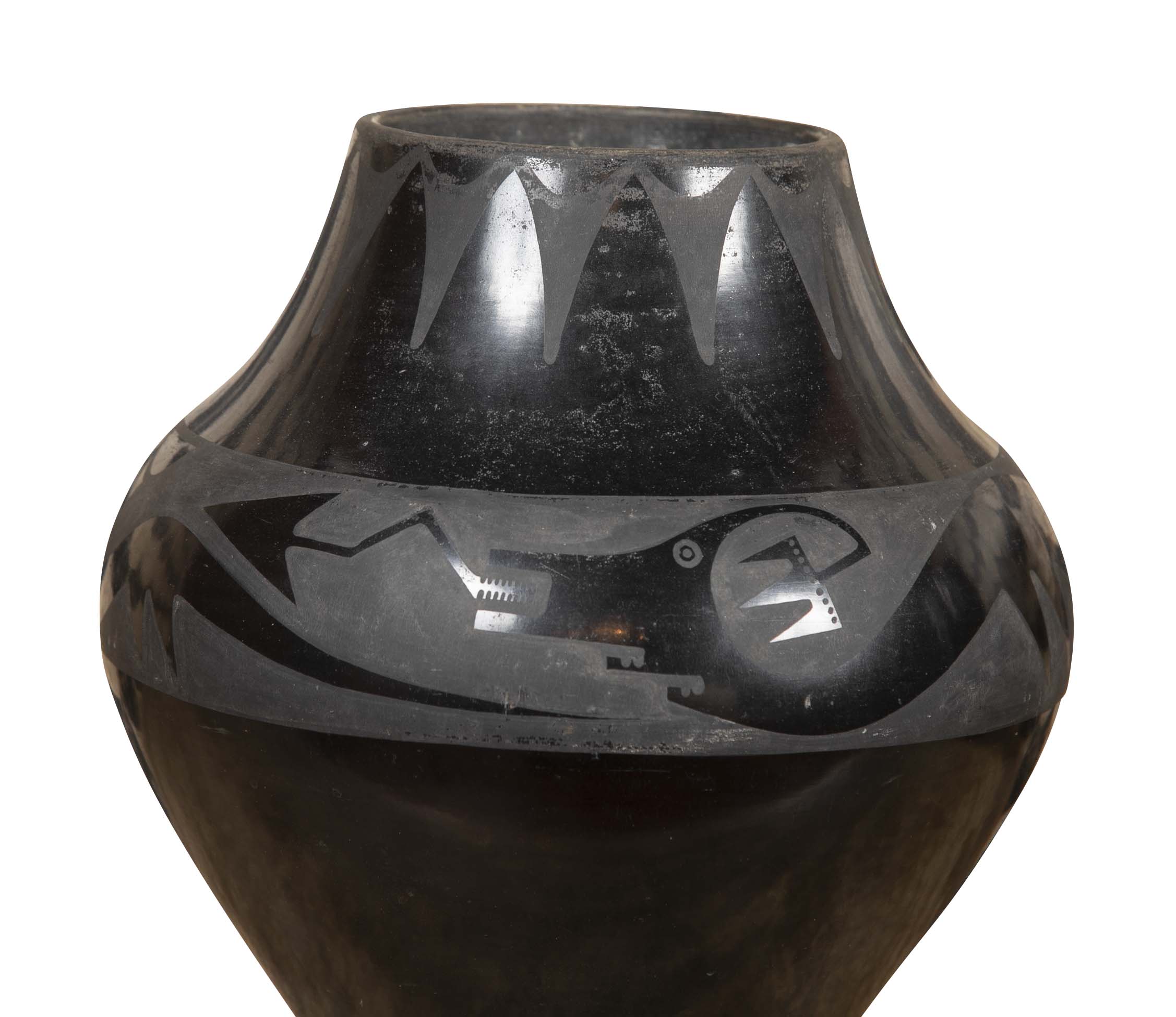 A San Ildefonso Pueblo Blackware Vase by Maria and Julian Martinez