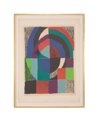 "Cathedrale, 1971" Lithograph in Colors by Sonia Delaunay