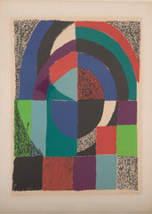 "Cathedrale, 1971" Lithograph in Colors by Sonia Delaunay