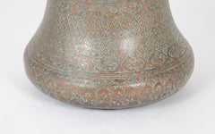 17th Century Persian Safavid Etched Copper Bucket