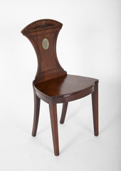 Set of Six Regency Style Mahogany Hall Chairs