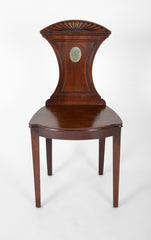 Set of Six Regency Style Mahogany Hall Chairs