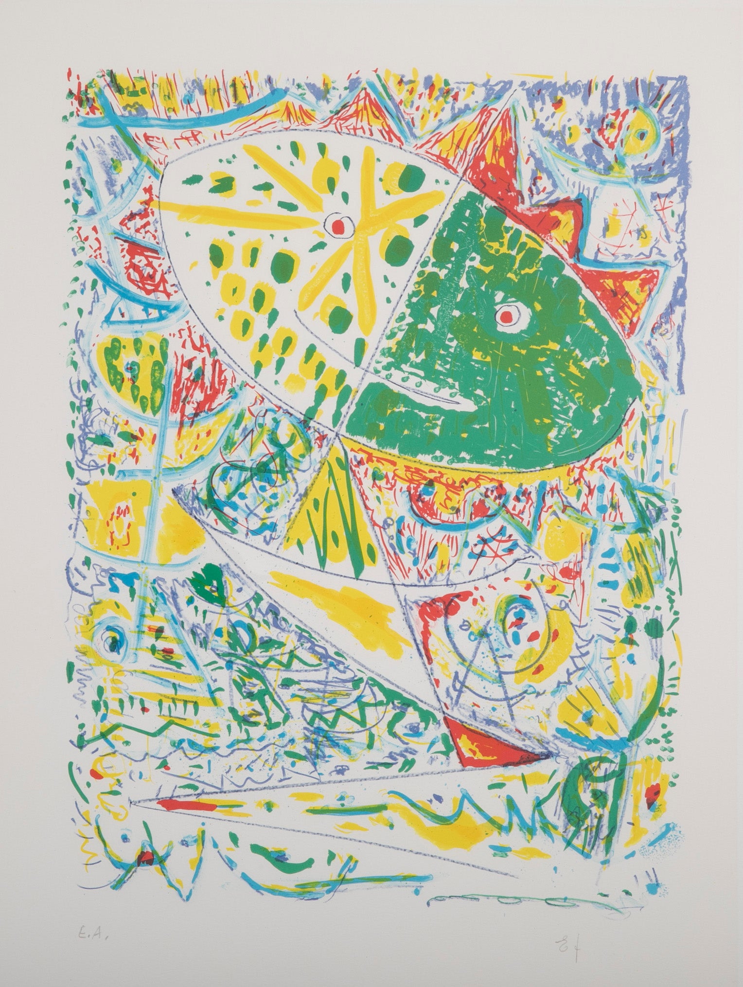 Lithograph in Colors Composition by Egill Jacobsen