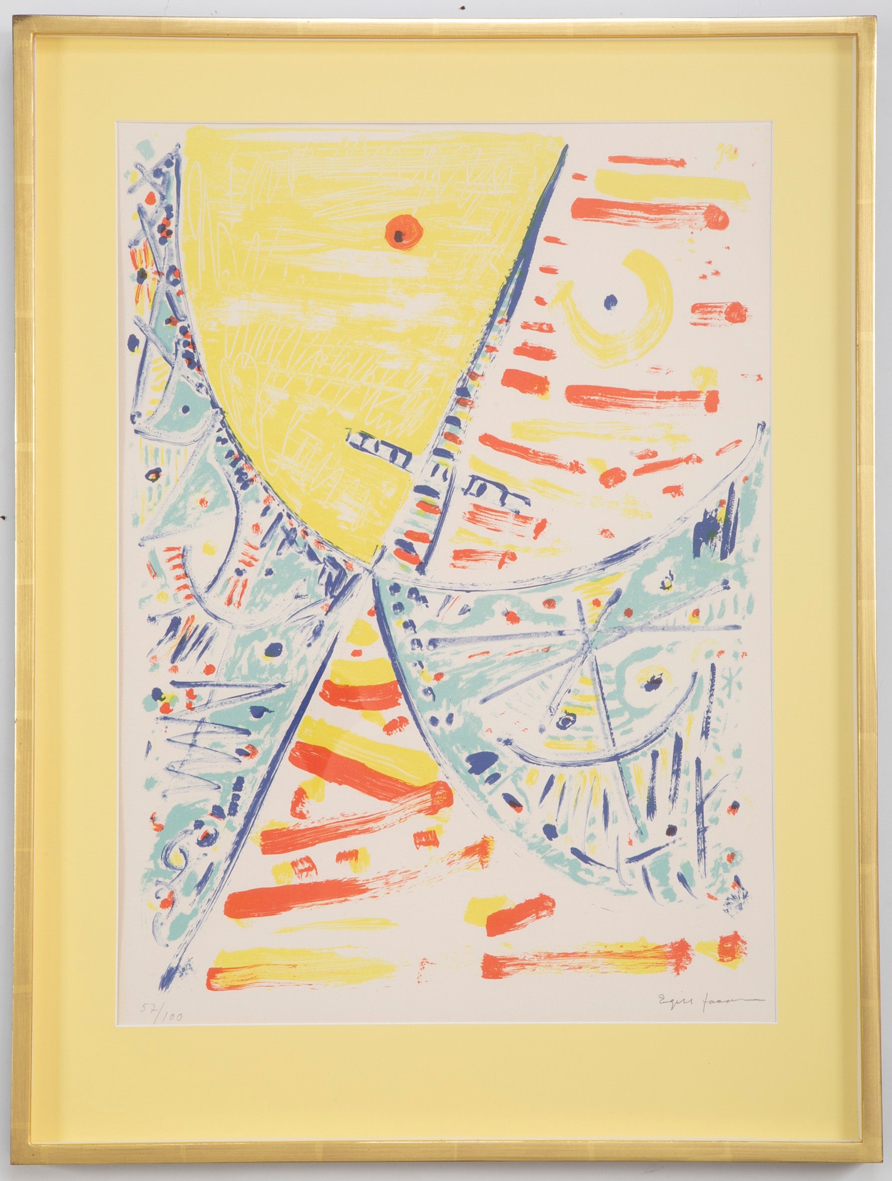 Lithograph in Colors Composition by Egill Jacobsen Lithograph in Colors Composition by Egill Jacobsen