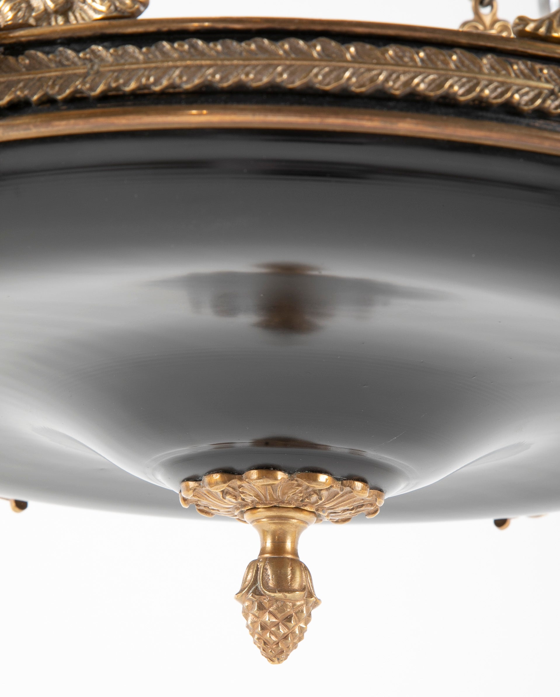 Empire Style Gilt and Patinated Bronze Chandelier