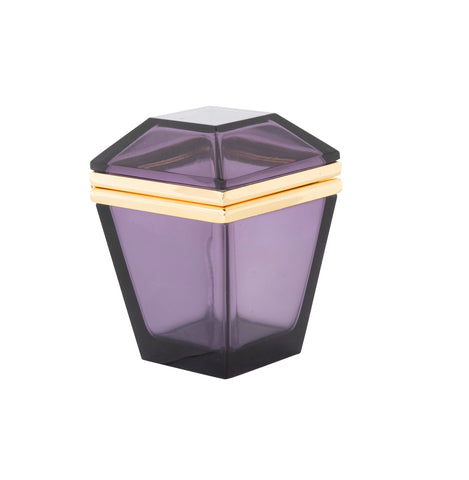 A French Amethyst Color Glass Box