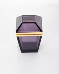 A French Amethyst Color Glass Box