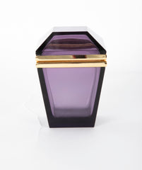 A French Amethyst Color Glass Box