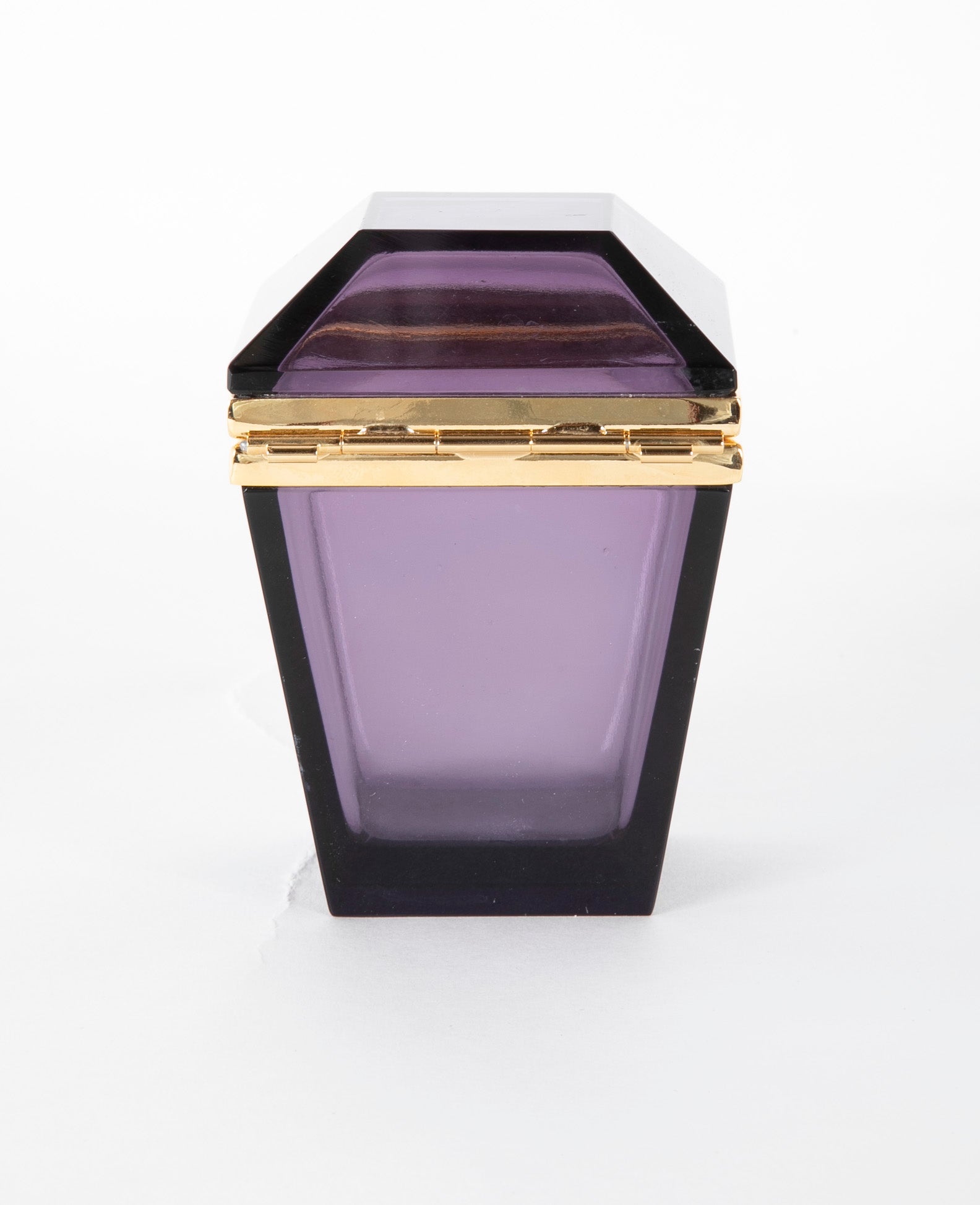 A French Amethyst Color Glass Box