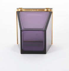 A French Amethyst Color Glass Box