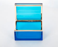 A Mid-Century Electric Blue Glass Box
