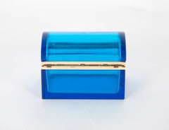 A Mid-Century Electric Blue Glass Box