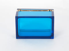 A Mid-Century Electric Blue Glass Box