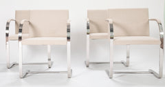 Set of Four Knoll Brno Flat Bar Armchairs