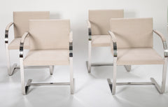 Set of Four Knoll Brno Flat Bar Armchairs