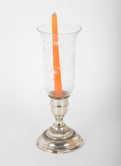 A Pair of Photophores with Engraved Hurricanes and Hallmark on Base