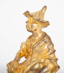 Marvelous Pair of Louis XV D'ore Bronze Chenets/Andirons