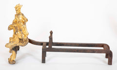 Marvelous Pair of Louis XV D'ore Bronze Chenets/Andirons
