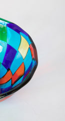 A Signed Mid-Century Pezzato Murano Multi Colored Glass Bowl