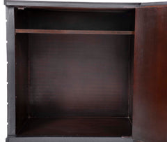 Two-Tone Black Italian Credenza on Brass Legs