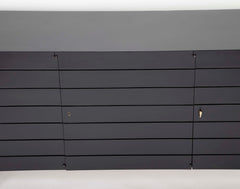 Two-Tone Black Italian Credenza on Brass Legs