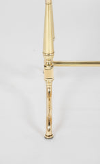 An Early 20th Century French Glass Top Brass Coffee Table