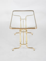 An Early 20th Century French Glass Top Brass Coffee Table