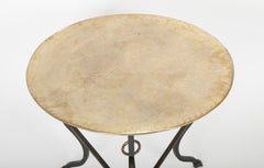 Modern Iron Brass Top Side Table