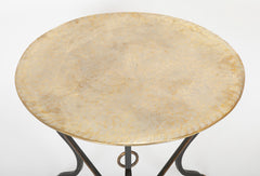 Modern Iron Brass Top Side Table