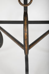 Italian Iron Slate Top Table with Gilt Accents