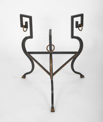 Italian Iron Slate Top Table with Gilt Accents