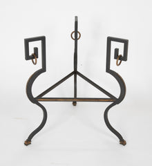 Italian Iron Slate Top Table with Gilt Accents