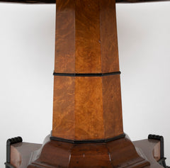 An Octagonal Biedermeier Style Marble Top Center Table