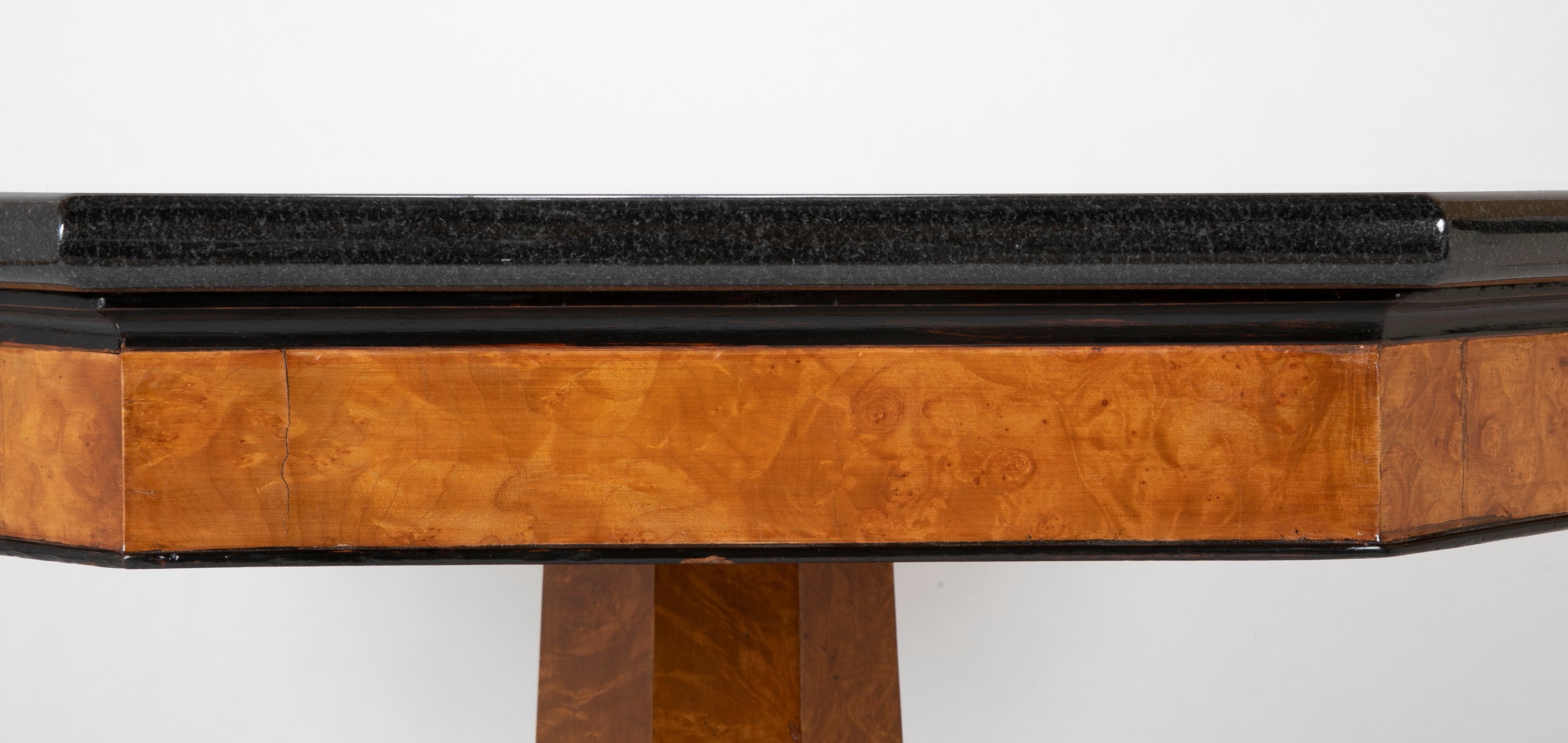 An Octagonal Biedermeier Style Marble Top Center Table