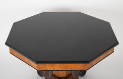 An Octagonal Biedermeier Style Marble Top Center Table