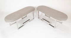 A Pair of Chrome Modernist Benches