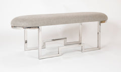A Pair of Chrome Modernist Benches