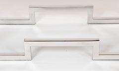 A Pair of Chrome Modernist Benches