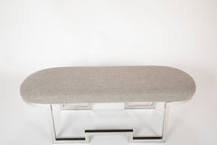 A Pair of Chrome Modernist Benches