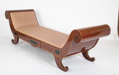 An Empire Mahogany Daybed with Fruitwood & Ebony Details
