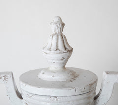 Italian Neoclassical Style Three Part Glazed Ceramic Urn