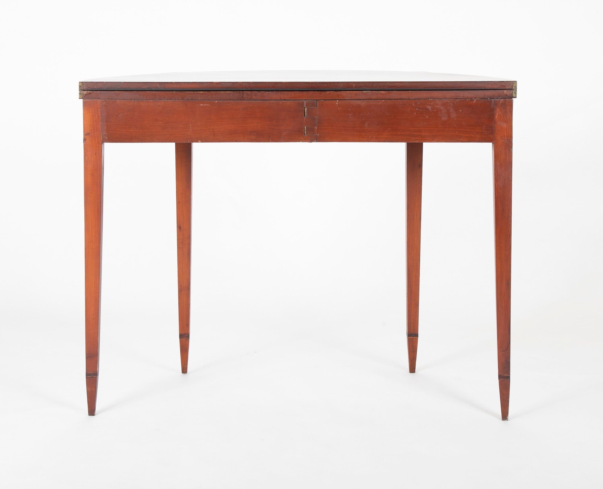 Boston Hepplewhite Cherry Card Table with Inlaid Woods