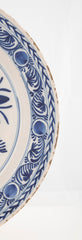 Delft Blue & White Charger with Vase of Flowers Motif